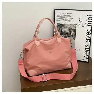 Bolso de viaje rosa gran capacidad bolsa de fin de semana deportiva bandolera mujer