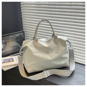 Bolso de viaje informal de gran capacidad para mujeres, bandolera portátil elegante.