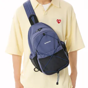 Lässiger Nylon Sling Rucksack für den Alltag, leichtes Multifunktions Daypack für Damen und Herren