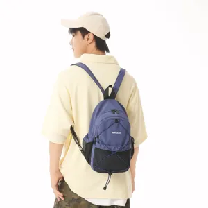 Japanischer Stil kontrastierende Farbe Rucksack leichte Freizeit Schultasche fuer Pendeln