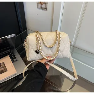 Koreaanse stijl dagelijkse mode gewatteerde ketting schoudertas, elegante kussentas.