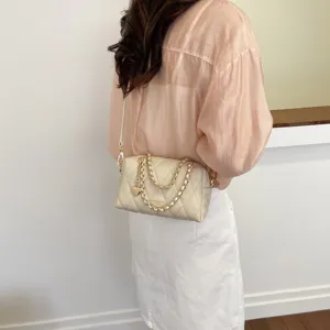 Koreaanse mode gewatteerde ketting schoudertas crossbody kussentas stijlvol voor dames