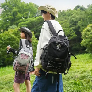 Mochila de viaje al aire libre retro estilo coreano, gran capacidad mochilas diarias para parejas.