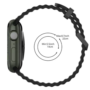 Antallaktiko louri silikonis gia Apple Watch 49mm 45mm 44mm athlitiko louri karpou