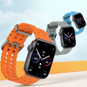 Λουράκι σιλικόνης ανταλλακτικό για smartwatch αθλητικό διαπνέον αδιάβροχο στυλ