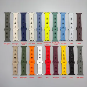 Silicone Sport Watch Band Replacement Compatible with Apple Watch Ultra Series 9 8 7 6 SE