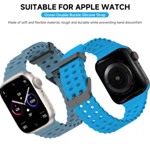 Ανθεκτικό λουράκι σιλικόνης Ocean για Apple Watch 49/45/44mm αθλητικό αξεσουάρ νεό