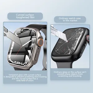 Σκληρή θήκη PC για Apple Watch με προστασία οθόνης από σκληρυμένο γυαλί ασφαλείας.