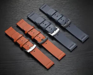Echt lederen horlogeband vervanging universele 20mm 22mm horlogeband met metalen gesp