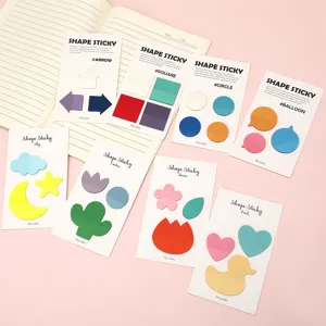 Translucent PET shape sticky notes cute index tabs memo pads for office school stationery supplies