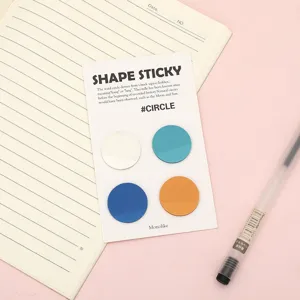 Transparent round PET sticky notes aesthetic colorful index tabs memo pads for office use