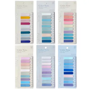 Note Adesive PET Morandi Linguette Indice Colorate Segnapagina Trasparenti Note Scrivibili Per Ufficio e Scuola