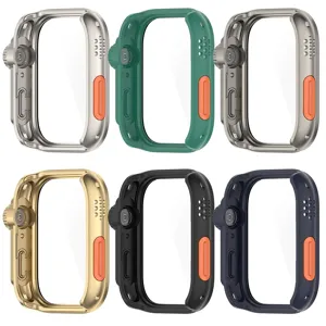 Coque de protection pour montre connectée, pare-chocs rigide en PC avec écran intégré, multicolore.