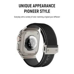 Λουράκι σιλικόνης με μεταλλική αγκράφα για Smartwatch Ultra 49mm αξεσουάρ
