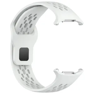 White perforated silicone watch band replacement for Samsung Galaxy Watch Ultra sports breathable