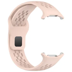 Replacement silicone sport watch strap breathable perforated design for smartwatch accessories.