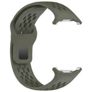 Silicone sport strap with breathable holes, replacement accessory band compatible with watch.