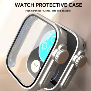 Coque de protection rigide en PC pour montre connectée, accessoire transparent.