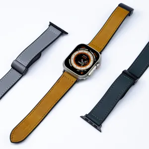 Cinturino per Orologio Intelligente in Pelle di Silicone Fibbia Pieghevole Magnetica Motivo Crazy Horse di Ricambio