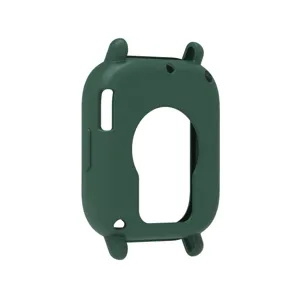 Grüne Silikon Schutzhülle Detailansicht für Smartwatch, weiches Halbcover mit Aussparungen.