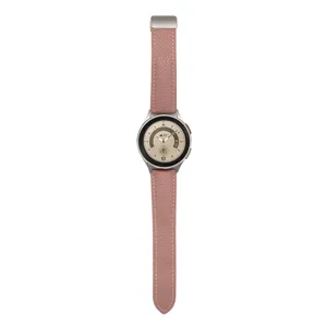 Cinturino per orologio in pelle rosa di ricambio con fibbia pieghevole magnetica chic