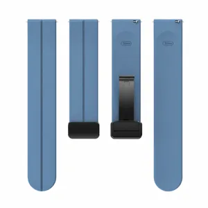 Cinturino di ricambio in silicone blu per orologio con fibbia magnetica compatibile 20mm