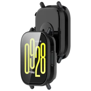 Coque de protection avec verre trempé vue détaillée pour montre Redmi Watch 5 Active.
