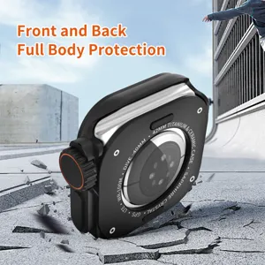Metal protective case for Apple Watch series 10, zinc alloy rugged full body design cover.