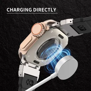 Metal protective watch case compatible with smart watch ultra style sleek design accessories