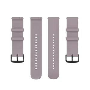 Replacement silicone watch strap band compatible with smart watch, smooth surface.