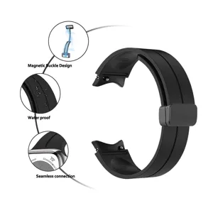 Cinturino di ricambio in silicone magnetico compatibile con Samsung Galaxy Watch.