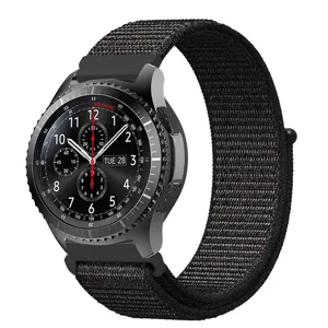 Universele geweven nylon loop horlogeband voor Samsung en Huawei smartwatch sport.
