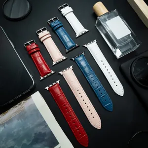 Leren horlogeband vervanging compatibel met Apple Watch Series Ultra 8 7 6 5 4