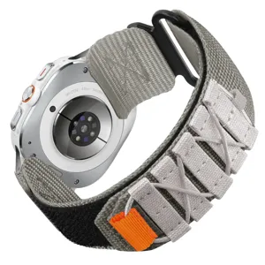 Nylon Schlaufe geflochtenes Uhrenarmband Detailansicht, passend für 47mm Uhr, sicheres Design.