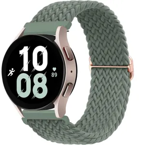 Universal nylon braided watch strap loop with adjustable sliding buckle for smartwatches.