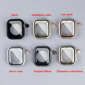 Σκληρή θήκη PC με σκληρυμένο γυαλί για Apple Watch S10 σε στυλ Ultra για πλήρη προστασία.