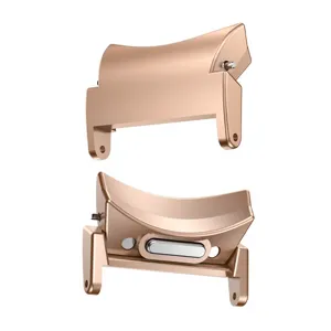 Detail van roestvrijstalen horlogeband connector voor Samsung Galaxy Watch 6 adapter.