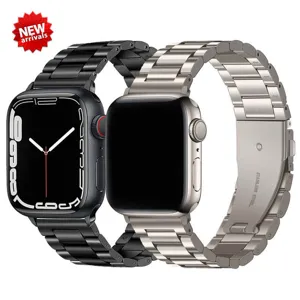 Bracelet de Montre en Métal en Acier Inoxydable Minimaliste Boucle Déployante Bracelet de Rechange pour Accessoires de Montre Intelligente