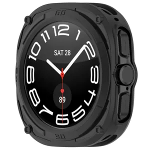 Rugged TPU protective case for Samsung Galaxy Watch Ultra 47mm armor cover black.