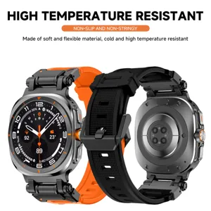 Durable TPU silicone watch strap with metal lugs, designed for Galaxy Watch Ultra 47mm.