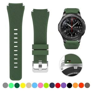 Bracelet de montre de sport en silicone twill de rechange compatible smartwatch 18