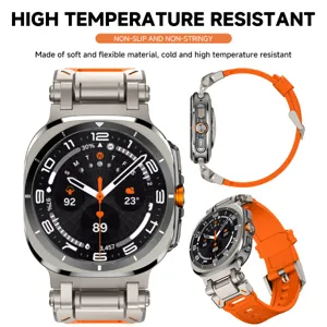 Replacement TPU Silicone Watch Strap With Metal Connector For Samsung Galaxy Watch Ultra Outdoor Sports Replacement Wristband