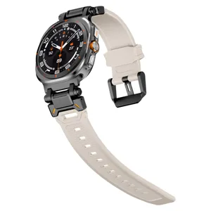 Silicone watch strap with metal connectors compatible with Samsung Galaxy Watch Ultra 47mm.