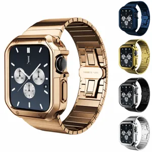 Cinturino per Orologio in Acciaio Inossidabile e Custodia Protettiva in TPU Galvanizzato Accessorio di Ricambio per Smartwatch