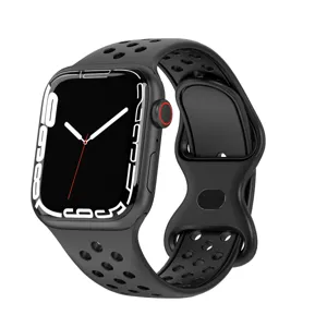 Atmungsaktives Silikon Sport Armband Für Apple Watch Ultra Series Wasserdichtes Ersatzarmband