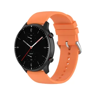 Replacement silicone watch strap 20mm 22mm universal waterproof soft rubber band orange