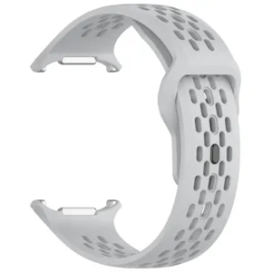 Breathable perforated silicone watch strap compatible with Samsung Galaxy Watch Ultra sports.