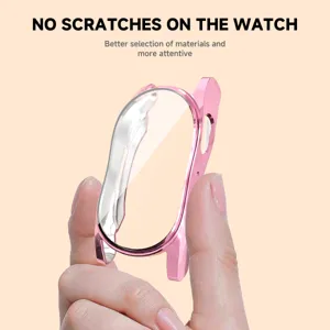 Funda protectora de TPU rosa galvanizado para reloj inteligente, accesorio flexible