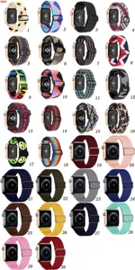 Correa de reloj de nylon trenzado ajustable pulsera de repuesto estilos diversos coloridos