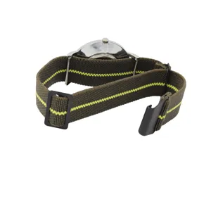Military style elastic nylon watch strap replacement 20mm 22mm adjustable tactical band.